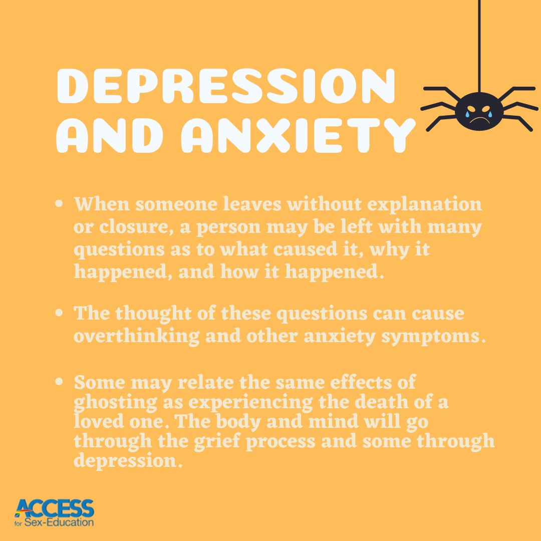 AccessforSexEd's tweet photo. Stop ghosting around π»
Ghosting hurts people. Learn why ghosting is bad so you don't do it this spooky season or later! π
#AccessForSexEd #SexEd #Relationship #Ghosting #Health #Advice https://t.co/M0CaOI0xae