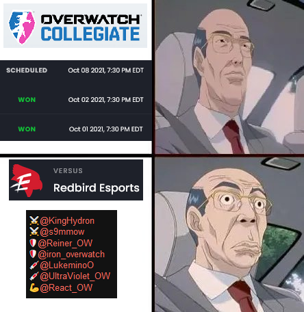 WPIEsports's tweet photo. Rooting for @Redbird_Esports so that we get to play the #Contenders2021 champions in #OverwatchCollegiate tomorrow 💪 https://t.co/0LLVjCfSqY