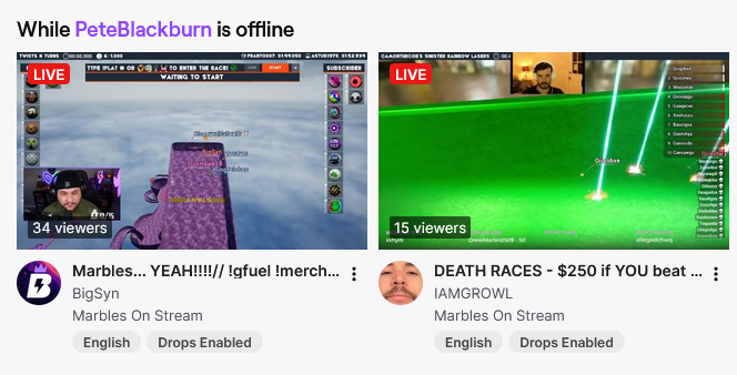 Dave_Tonight's tweet photo. as if any other marbles stream could fill the void of #fridaynightmarbles

@PeteBlackburn https://t.co/WglBMW8j1c