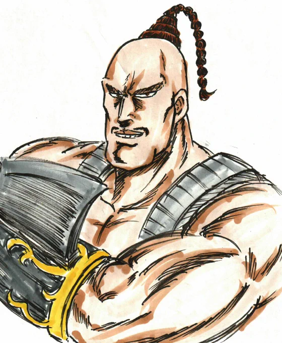 #塾の日 なんでテキトーに男塾過去絵。
塾生1人もいないけど。 