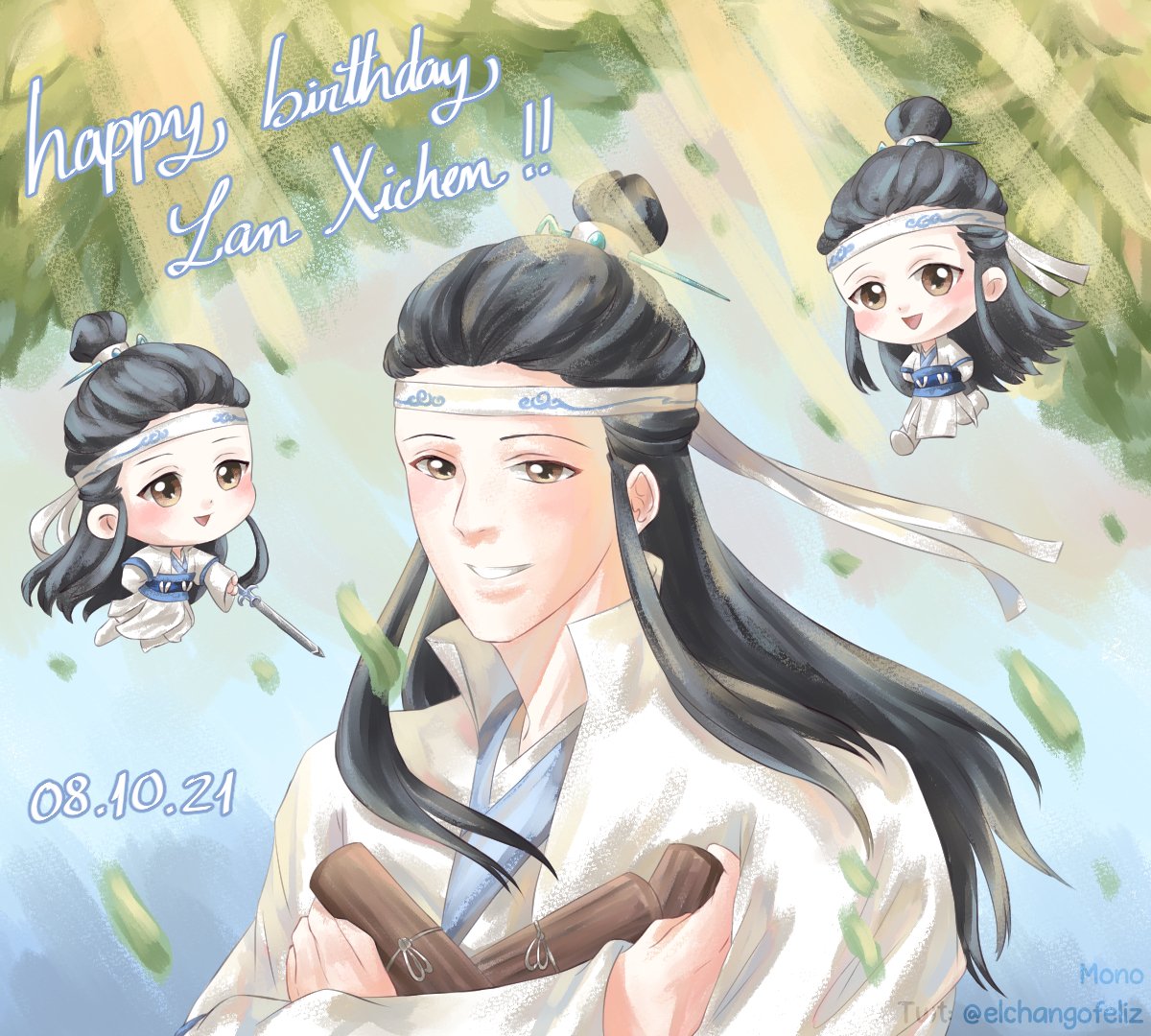 Mono (@elchangofeliz) on Twitter photo Illustration made for an event organized by <a href="/XCNYCoven/">XiChengNieYaoCoven</a> to celebrate Lan Xichen's bday 💙
My theme was "adolescence", a time of seeming carefreeness and fulfilling duties diligently always with a gentle smile ☺️💕
#蓝曦臣1008生日快乐
#1008藍曦臣生誕祭
#藍曦臣 #HBDLanXiChen2021 Illustration made for an event organized by <a href="/XCNYCoven/">XiChengNieYaoCoven</a> to celebrate Lan Xichen's bday 💙
My theme was "adolescence", a time of seeming carefreeness and fulfilling duties diligently always with a gentle smile ☺️💕
#蓝曦臣1008生日快乐
#1008藍曦臣生誕祭
#藍曦臣 #HBDLanXiChen2021