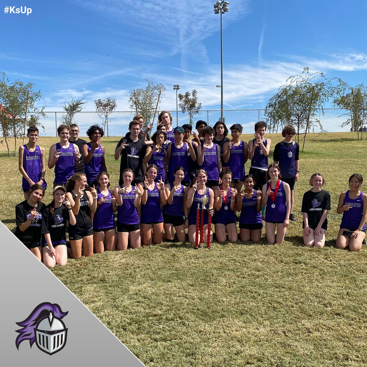 AcpCross's tweet image. #KsUp for our Knights XC Team! The girls won the Titan Invite today and got to bring home an awesome trophy to show for it.