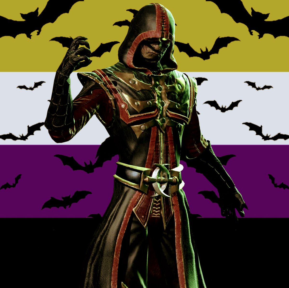 Random_Human333's tweet photo. 🧡🖤❤️Spooky Ermac❤️🖤🧡
#MortalKombat #mk #mortalkombat9 #mk9 #mortalkombatx #mkx #ermac #mkermac #HappyHalloween #nonbinary #headcanon #edit https://t.co/lNfIjjPu2M