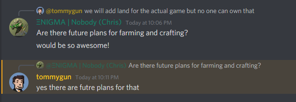 christian79587's tweet photo. I can't believe what I just read!
Future plans for farming and crafting. 

This game will be so huge! 

I am bullish on @thecryptobeasts https://t.co/L4qk4pcJUi