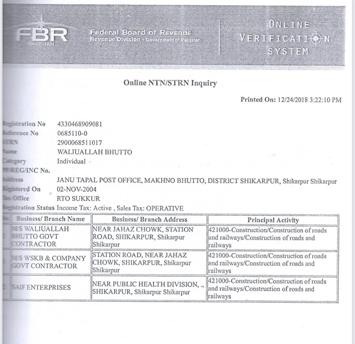 imtiazchandyo's tweet photo. Despite clear directions of @BBhuttoZardari to blacklist the contractor who is responsible of Pacca Qilla Incident, the Culture Minister and DG Manzoor Kanasro have awarded 230 millions more contracts to the same Waliullah Bhutto.And also blacklisted him too. Here is proofs. https://t.co/jrbyndNHij