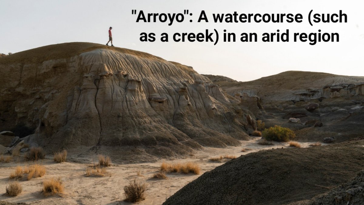 GEEK OUT EN ESPAÑOL WITH <a href="/FriendsofInyo/">Friends of the Inyo</a> !
Even if you can't trill your r's, if you live in California, you should know how to say "arroyo," our featured word this week as we continue our celebration of #HispanicHeritageMonth. Check out our blogpost at friendsoftheinyo.org/blog.