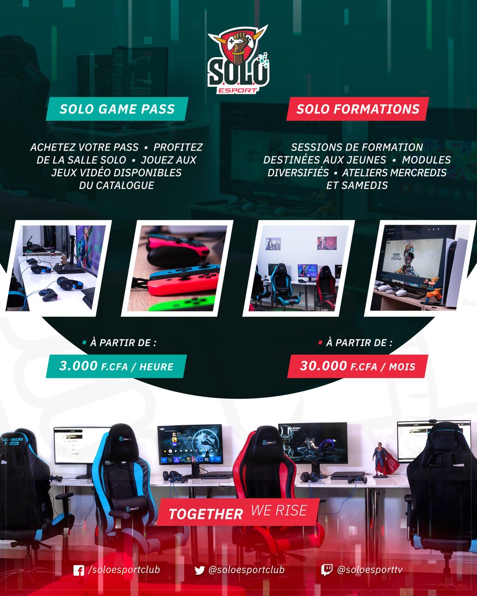 soloesportclub's tweet photo. Le jeu vidéo vous fascine? Solo Esport vous offre des formations de qualité sur plusieurs modules dont le développement de jeu, le streaming, les objets connectés ainsi que des ateliers techniques de bases et approfondis sur les jeux compétitifs (fifa,Fortnite,Street Fighter..) https://t.co/pPulEyoE6W