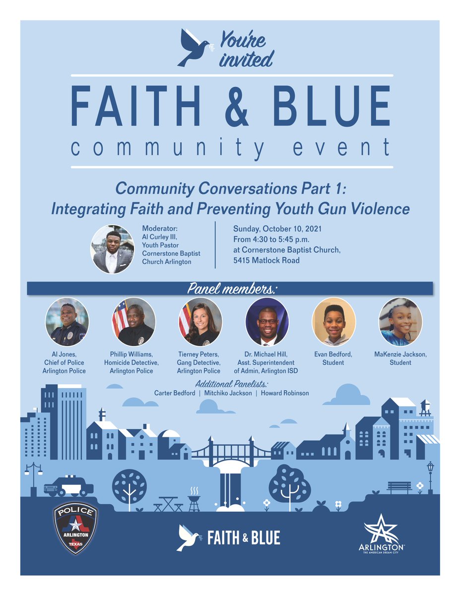 On Sunday, as part of our #FaithAndBlue Weekend, APD will be participating in a community discussion about that very topic. 

We hope to see you there. #ArlingtonTX
