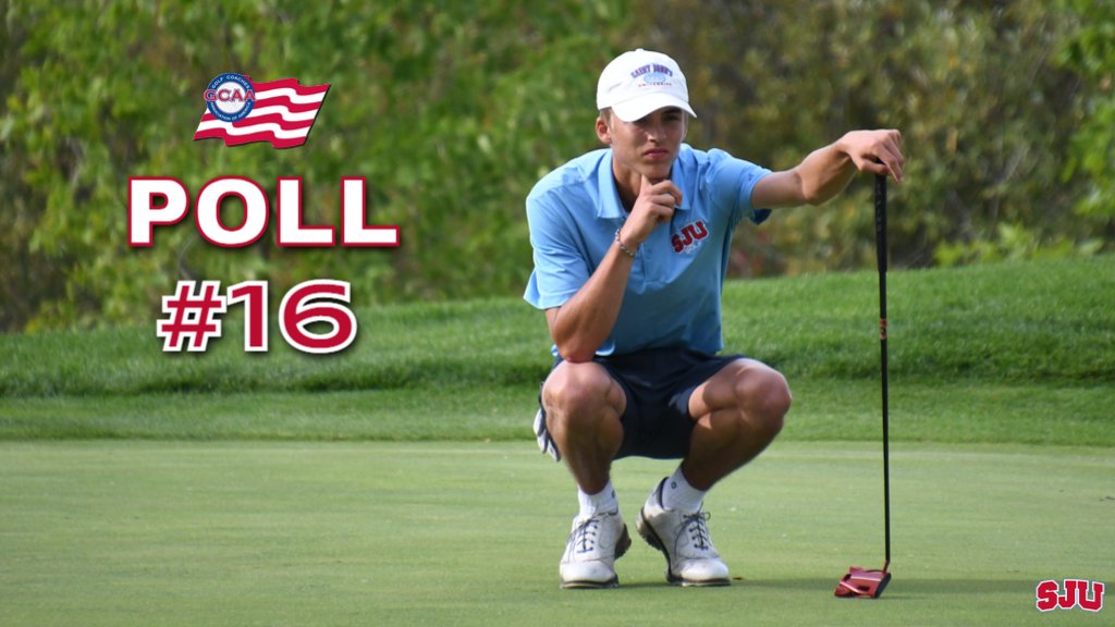 SJUJohnnies's tweet photo. POLL UPDATE: @johnniesgolf climbed four spots to No. 16 in the latest Bushnell/Golfweek Division III Coaches' poll released today!

RELEASE: https://t.co/84CQarag04

#GoJohnnies #d3golf https://t.co/WuEdDCnMxQ