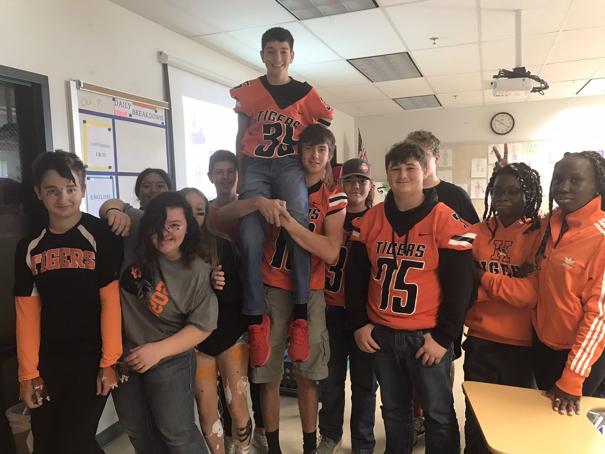 KHSPawPrint's tweet photo. Spirit Day 5: TIGER PRIDE!! https://t.co/5RScOOXQbj