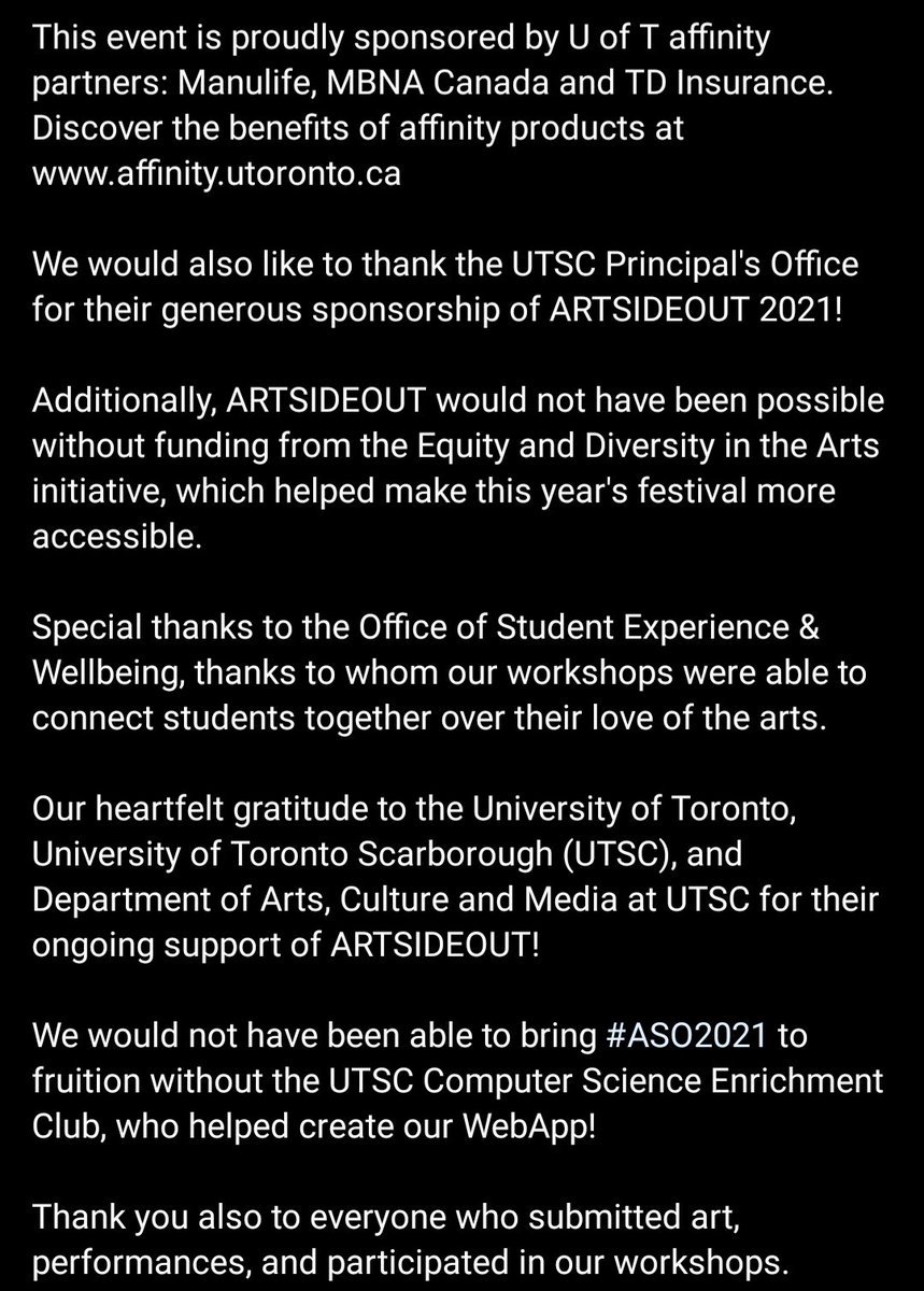 ARTSIDEOUT's tweet image. ASO could not be possible without the support of our sponsors and partners. From the whole team, we would like to extend a heartfelt thank you for supporting us this year and making #ASO2021 happen.