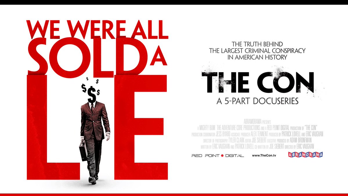 I encourage you to watch #Thecon, an outstanding documentary that takes a deep look at how our government covered up fraudulent actions (crimes) that caused widespread economic damage. <a href="/PatrickLovell1/">Patrick Lovell</a>, <a href="/RPDTV/">RPD.Eric V</a>, <a href="/MichaelWinston/">Michael Winston</a>, @GaryAguire, <a href="/WilliamKBlack/">William K. Black</a> buff.ly/3fAZljd