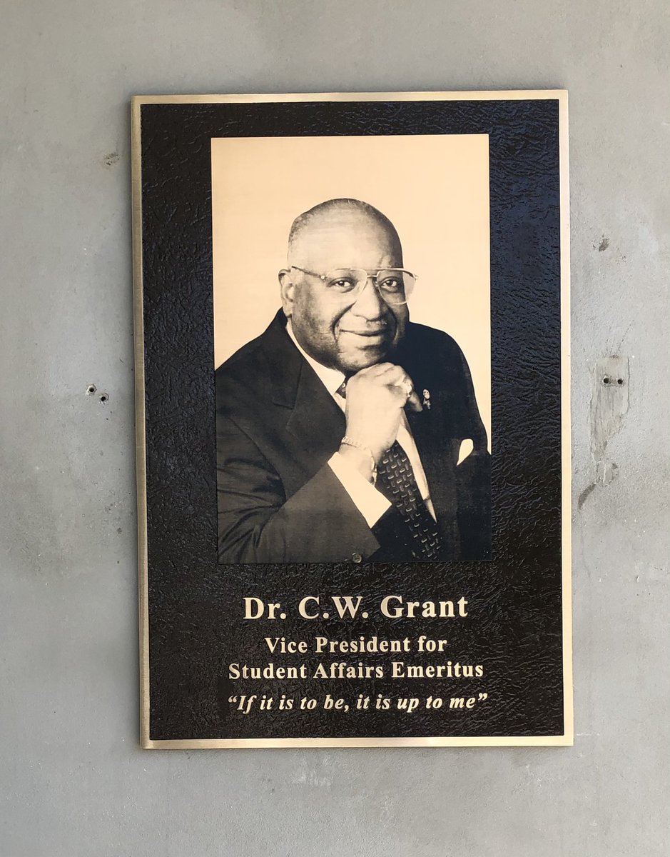 ASUBuckBank's tweet photo. Dr. C.W. Grant - Vice President for Student Affairs Emeritus #BUILDINGDEDICATION #STUDENTCENTER https://t.co/hPB6F4Pi9F
