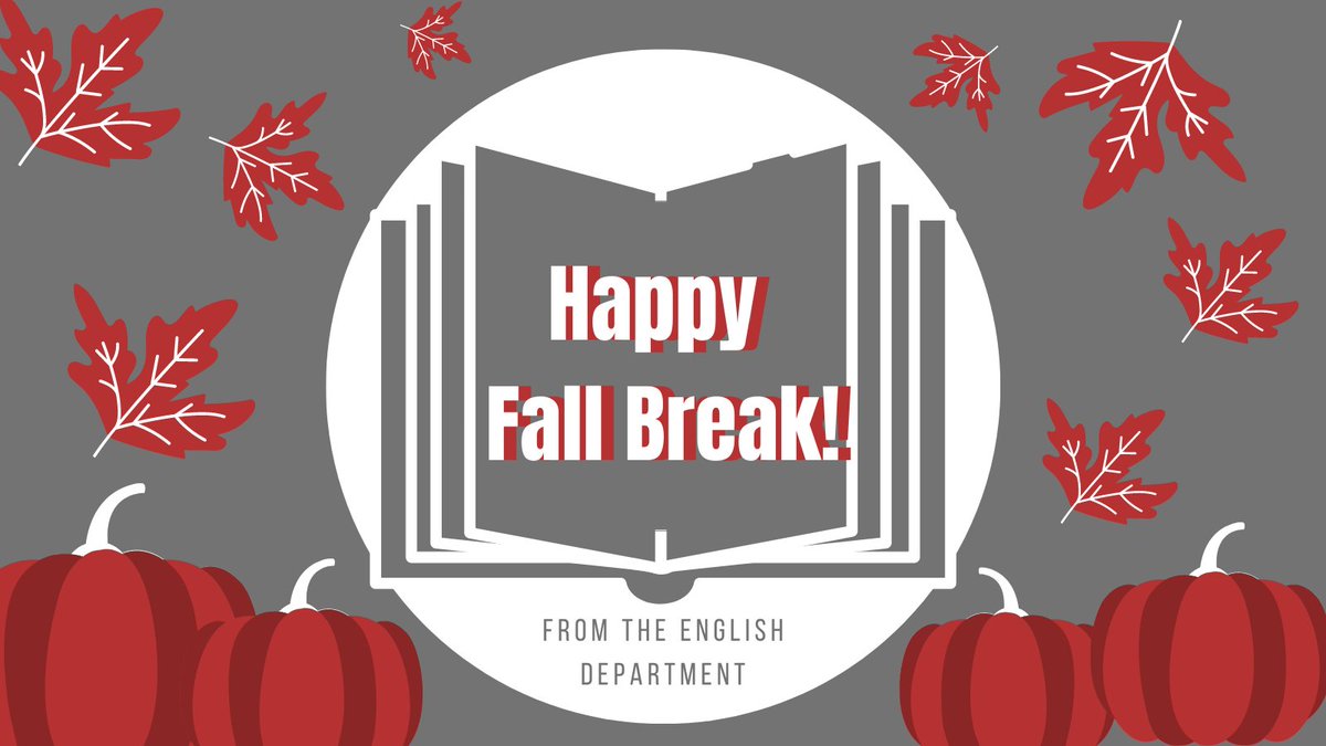 SJUEnglish's tweet photo. Wishing our Hawks a restful fall break 🍂 https://t.co/FKLtbyC0na