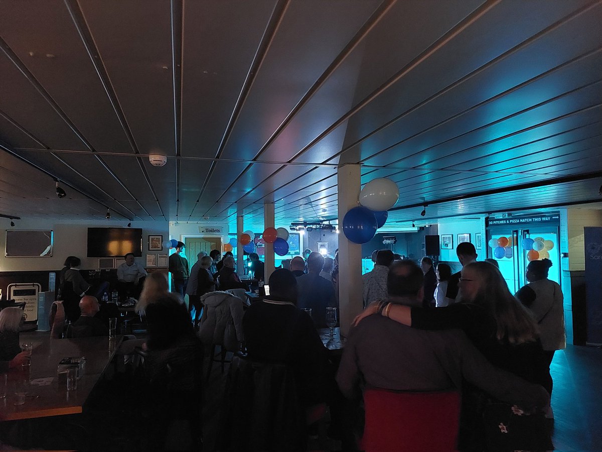 RussMnd's tweet photo. Elvis is in the building. Bromley FC supporting Caroline Jacobs fantastic live music event in aid of MND, the place is rocking! #TeamMND @bromleyfc @BromleyFCTrust https://t.co/2WJHNYw56q