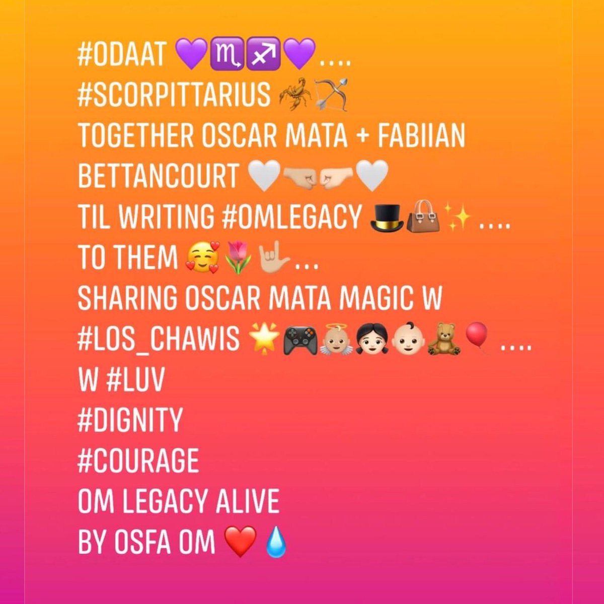 fabiianbeta08's tweet photo. @OsfaTeam @oscarmataherr @LegacyOm #ODAAT ๐โ๏ธโ๏ธ๐โฆ.
#Scorpittarius ๐ฆ๐น
ToGeTheR @oscarmataherr + @fabiianbeta08 ๐ค๐ค๐ผ๐ค๐ป๐ค
TiL writing #OMLegacy ๐ฉ๐โจโฆ.
To theM ๐ฅฐ๐ท๐ค๐ผโฆ
ShaRiNg @oscarmataherr MagiC w #Los_ChawiS ๐๐ฎ๐ผ๐ผ๐ง๐ป๐ถ๐ป๐งธ๐โฆ.
w #Luv
#DigNity
#CouRage
@LegacyOm ALive
By @OsfaTeam โค๏ธ๐ง https://t.co/VlwsYZnHps