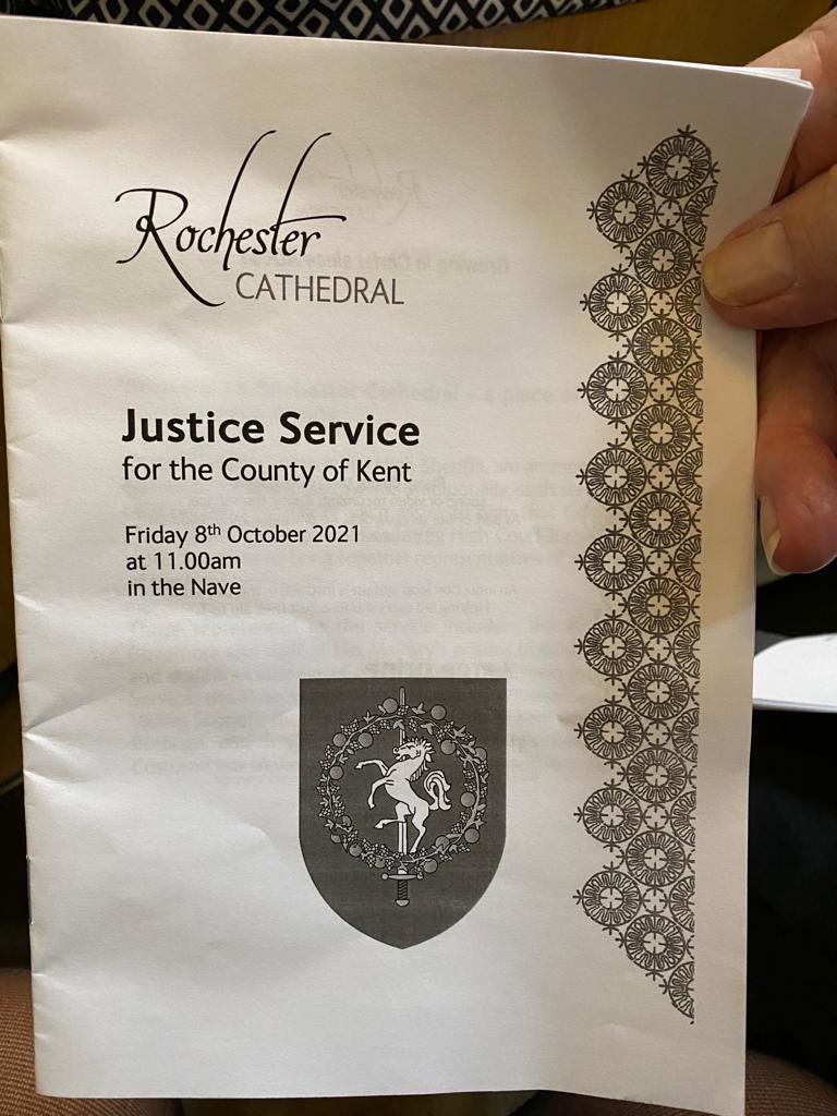SDC_Chairman's tweet photo. @SDC_Chairman attended the #JusticeService at Rochester Cathederal. A very good service with the sermon given by @DoverBishop. It was nice to see the #Judiciary in all their finery. Sadly no photographs as photos were banned in the cathedral and the rain sent everyone away. https://t.co/JMZskFUEwr