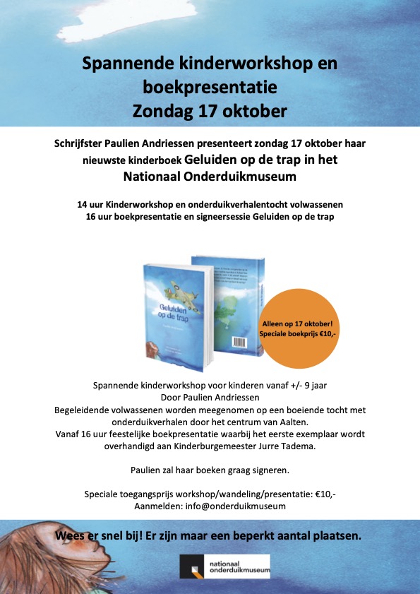 Het is bijna Kinderboekenweek! Boekpresentatie Geluiden op de trap van Paulien Andriessen in het Nationaal Onderduikmuseum. Met Kinderburgemeester Jurre Tadema. Wees er snel bij! Aanmelden via info@onderduikmuseum.nl
#kinderboeken #paulienandriessen #kinderboekenweek
#onderduiken