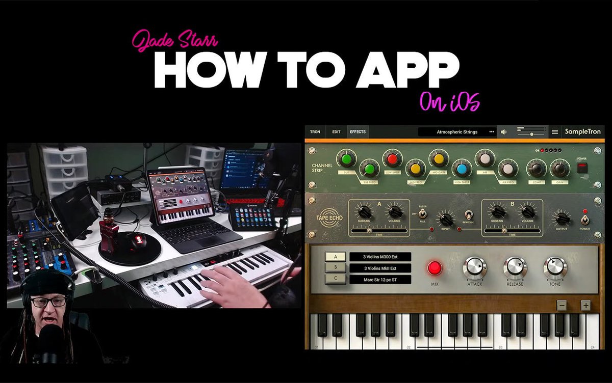 ikmultimedia's tweet photo. Check out one of the first reviews on IK's #SampleTron 2 for iPad. It's from YouTube channel host Jade Starr and the program "How to App on iOS." https://t.co/Sm6YaSiCNQ https://t.co/KPQt0qYQHZ