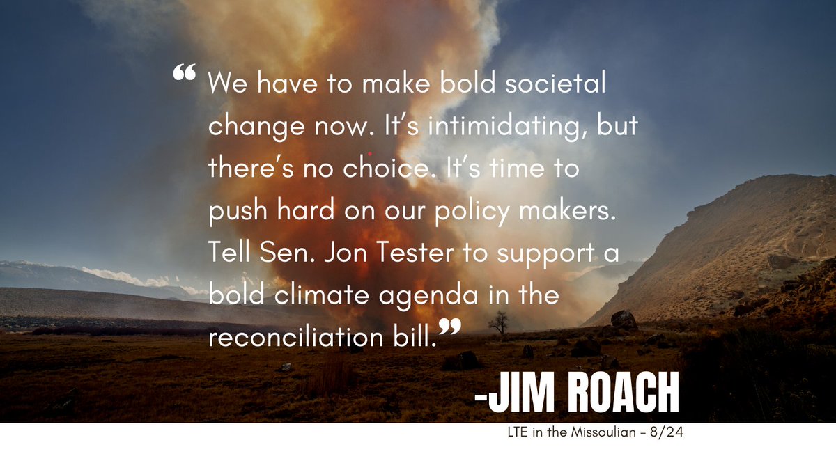 SierraClubMT's tweet photo. "Bold societal change now", that's the call for @SenatorTester in a recent LTE published in the @missoulian supporting the #BuildBackBetterAct https://t.co/Smy5WYueGA