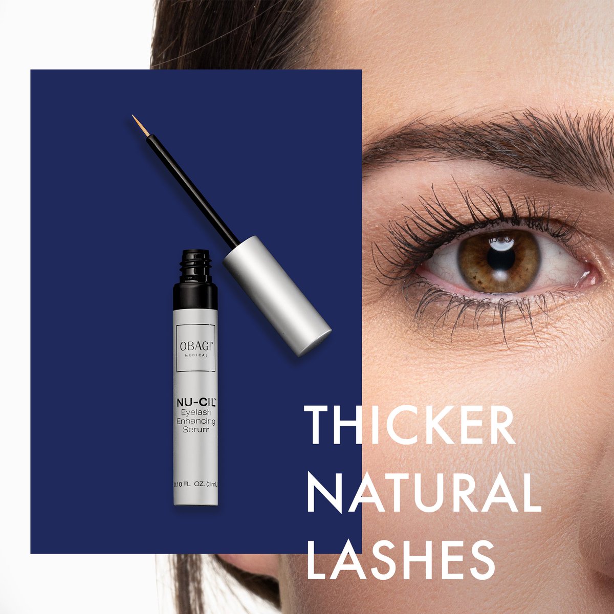 Obagi's tweet image. Using ingredients like Biotin, Sodium Hyaluronate and Panthenol, NouriPlex™ technology supports the appearance of thicker natural lashes with Nu-Cil™ Eyelash Enhancing Serum.