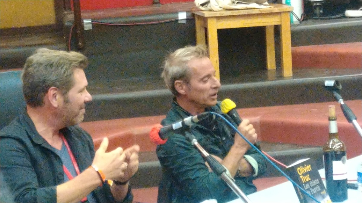 GerardDastugue's tweet photo. À @TlsePolarsduSud, première table-ronde avec #CarylFerey et #OlivierTruc @OlivierSweden https://t.co/XfTauzxfMO
