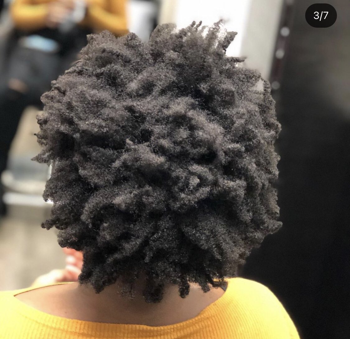 AmandaLebene's tweet photo. Another before and after the before is what we typically believe to be “4c hair” and the after is after it has been hydrated and styled 😍😍 https://t.co/P763GiO7PX