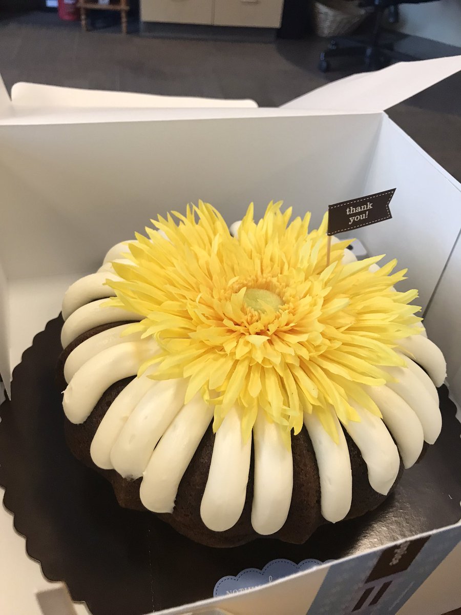 Thank you <a href="/nothingbundt/">Nothing Bundt Cakes</a> Cakes for this “sweet” gift today! It lasted all of five minutes with our heroes!