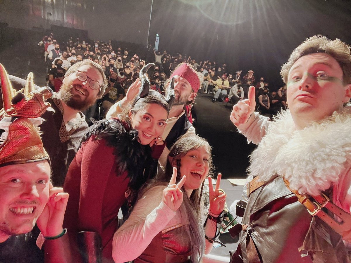 OutsideXbox's tweet photo. great big huge giant thanks to all the folks who came to tonight's Oxventure D&amp;D show at @EGX 💕 https://t.co/09vu3EgRbz