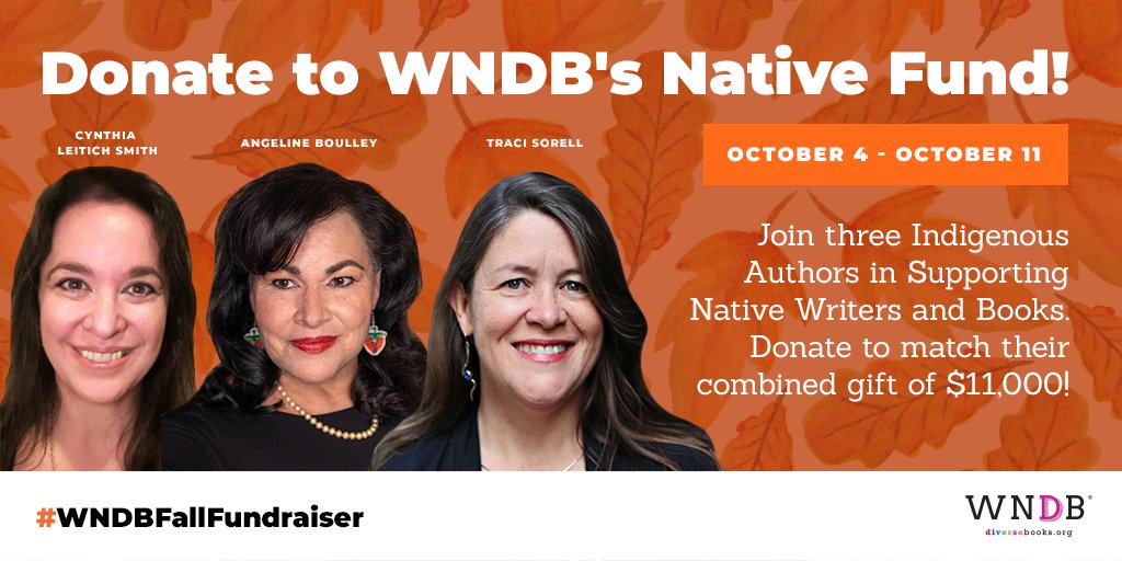 We Need Diverse Books (@diversebooks) on Twitter photo We're raising money to support Native writers, illustrators, and students! Will you consider making a gift today? Your money will be matched up to $11K, thanks to <a href="/FineAngeline/">Angeline Boulley - #FIREKEEPERSDAUGHTER</a>, @CynLeitichSmith, and @tracisorell! tinyurl.com/ymj27yj8 We're raising money to support Native writers, illustrators, and students! Will you consider making a gift today? Your money will be matched up to $11K, thanks to <a href="/FineAngeline/">Angeline Boulley - #FIREKEEPERSDAUGHTER</a>, @CynLeitichSmith, and @tracisorell! tinyurl.com/ymj27yj8