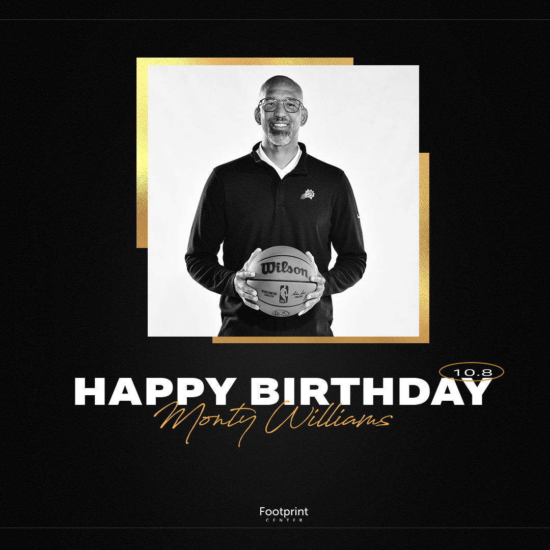 Happy 50th Birthday to Phoenix Suns head coach, Monty Williams!  