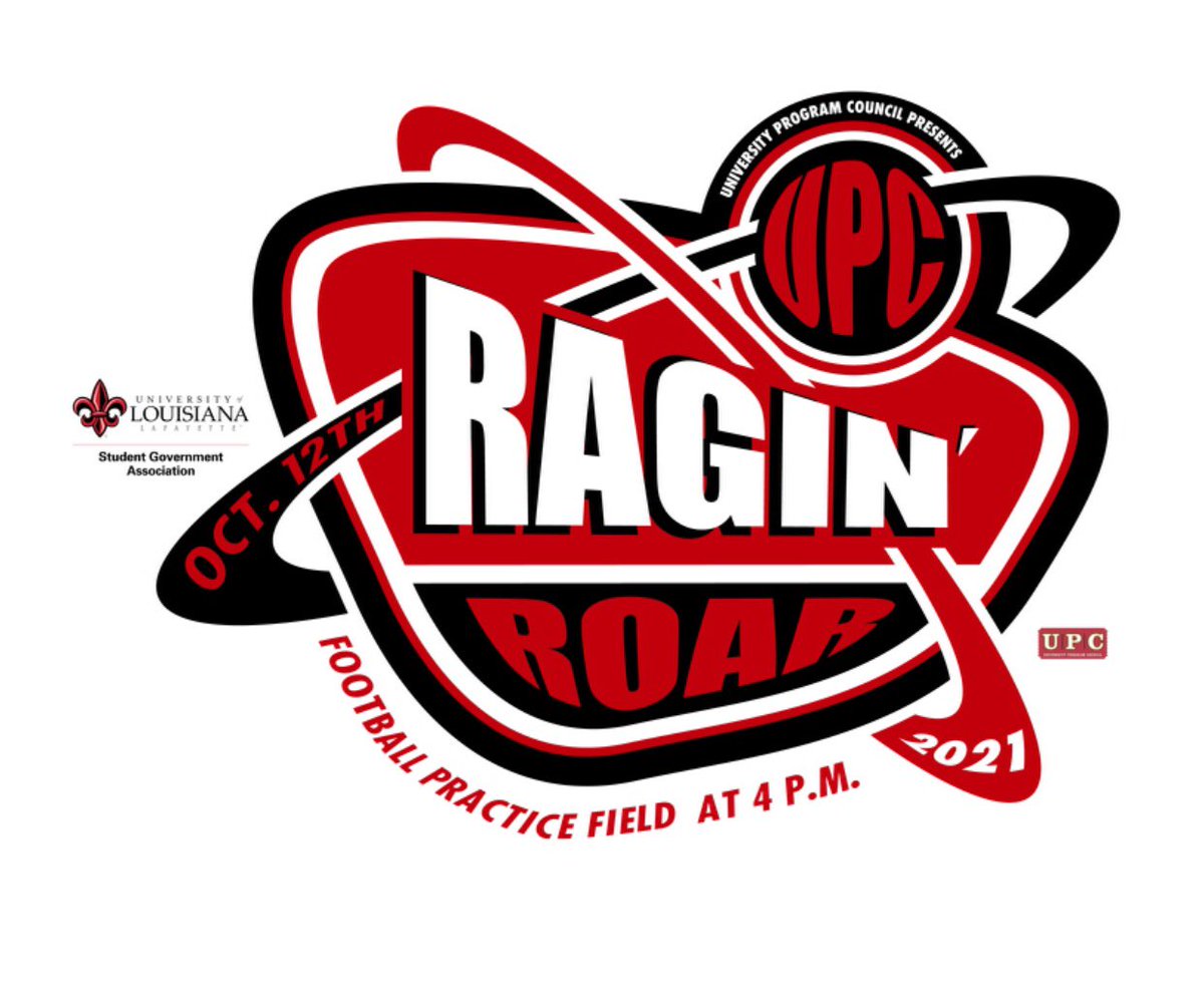 The Cajuns going up, on a Tuesday! It’s almost game week and we hope yall are as excited as we are! Ragin Roar is here and will be at 4PM on Oct. 12 right before Kick off! There will be food, music, and free UL gear! See y’all there!🤟🏽♥️📣