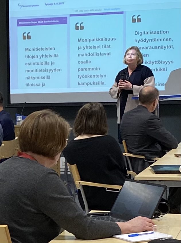 Tänään yliopiston hallituksen, konsistorin ja johdon kanssa koolla  kampuskehityksen toimenpideohjelman valmistelun työpajassa. Kiitos hyvistä näkökulmista ja aktiivisesta osallistumisesta yhteisten ja tärkeiden teemojen äärellä 💎 #yhdessä #kampuskehitystampere @TampereUni