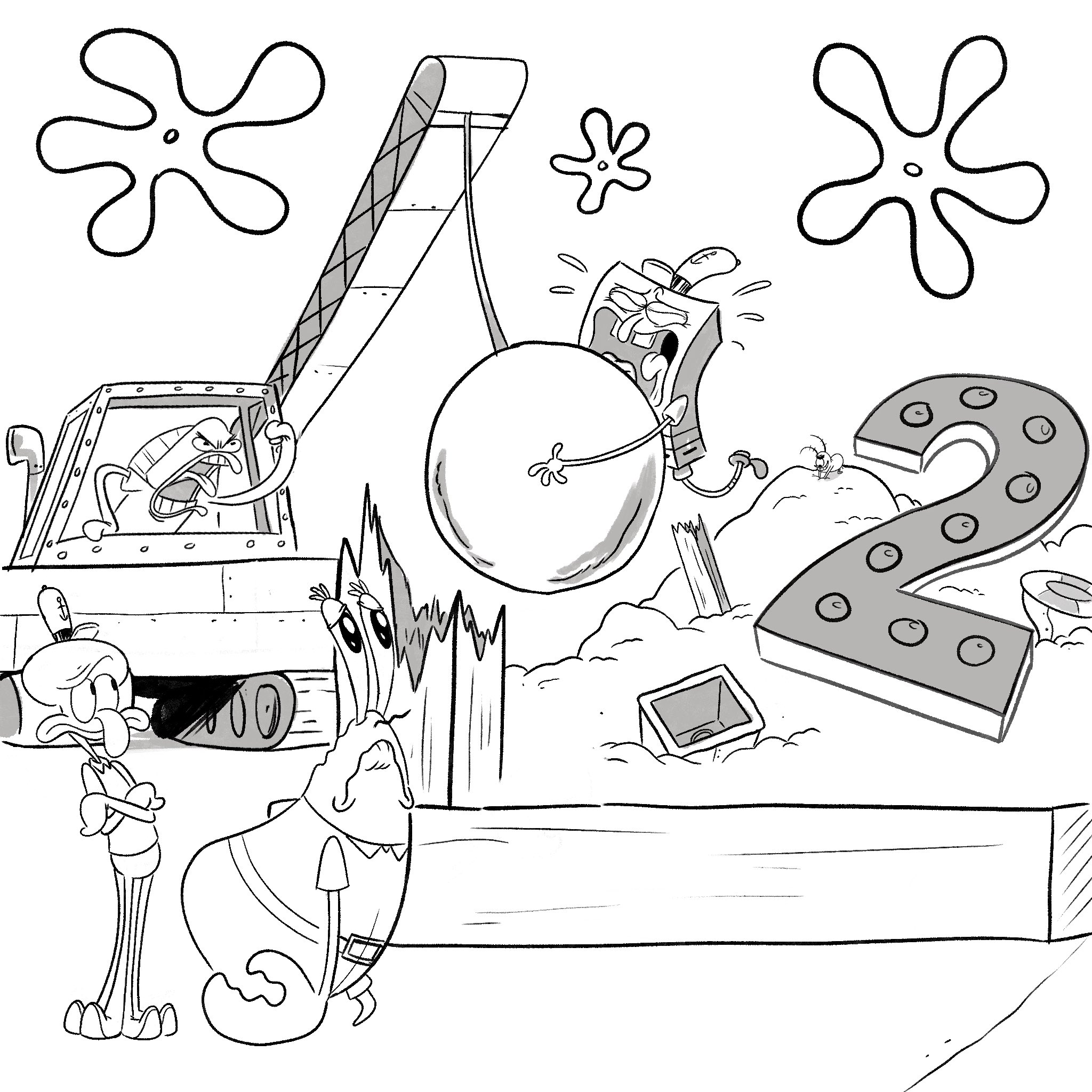 Ristorante Krusty Krab Da Colorare Coloring Page Restaurant