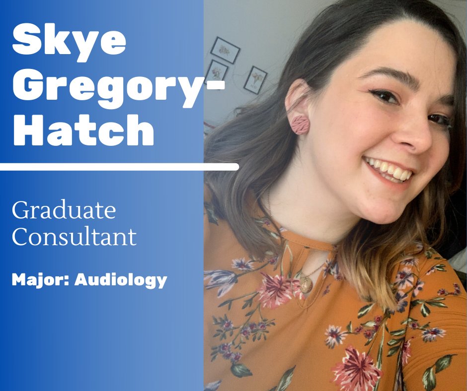 GVSpeechLab's tweet image. After a couple years off, Skye is back in the game! As an undergrad, Skye worked as a consultant and is now a graduate student consultant.

She's a world traveler, having studied abroad in Italy. Stop in and work with her!
gvsu.edu/bookit/index.h…