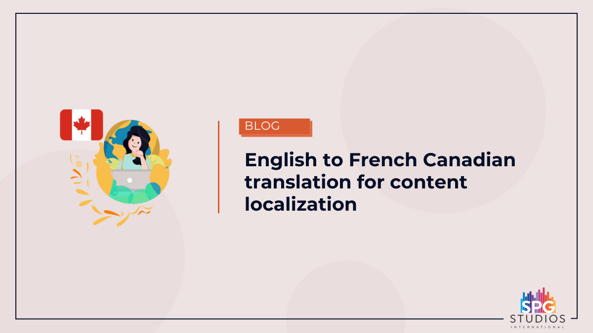 SPGStudios_'s tweet photo. English to Canadian French #translation is different from English to European French, so it’s important when translating your content that it’s as authentic as possible. Read our blog on translating for #voiceover, #dubbing and #subtitles to find out more: https://t.co/jNQkBrzS9n https://t.co/R13aR2Sjfu