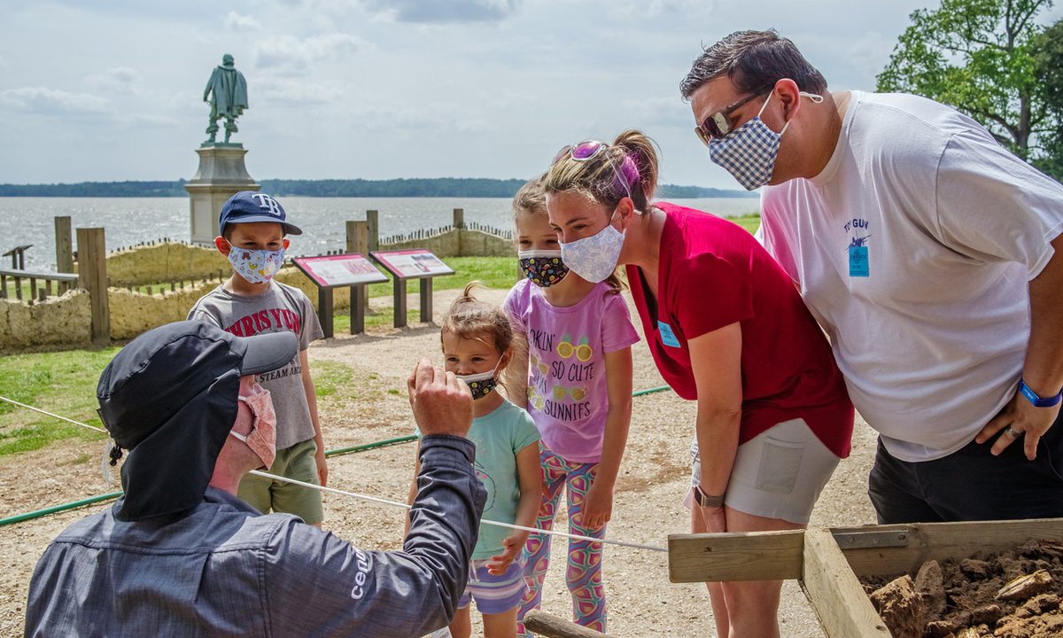 JRarchaeology's tweet photo. Tomorrow we will celebrate #VirginiaArchaeologyMonth! Join an archaeologist for a tour of the #JamesFort. Then stop by the excavations in progress, to experience the moment of discovery. After that, check out the #Archaearium. #ArchaeologyDay: https://t.co/WmqIqmiSpK https://t.co/B5YgnDL6bP