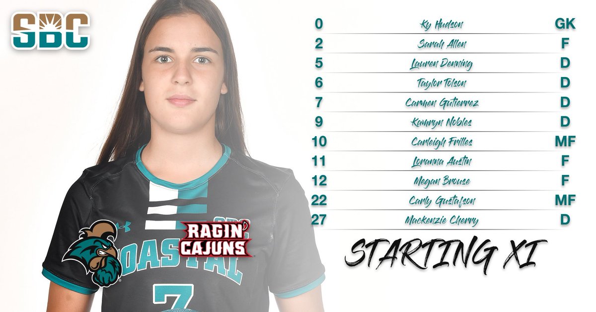 CoastalWSoccer's tweet photo. Tonight's Starting XI. 

📊https://t.co/2YODNUvKJW
📺https://t.co/dbTfq0pYvN

#ChantsUp https://t.co/qIyzR6cd57