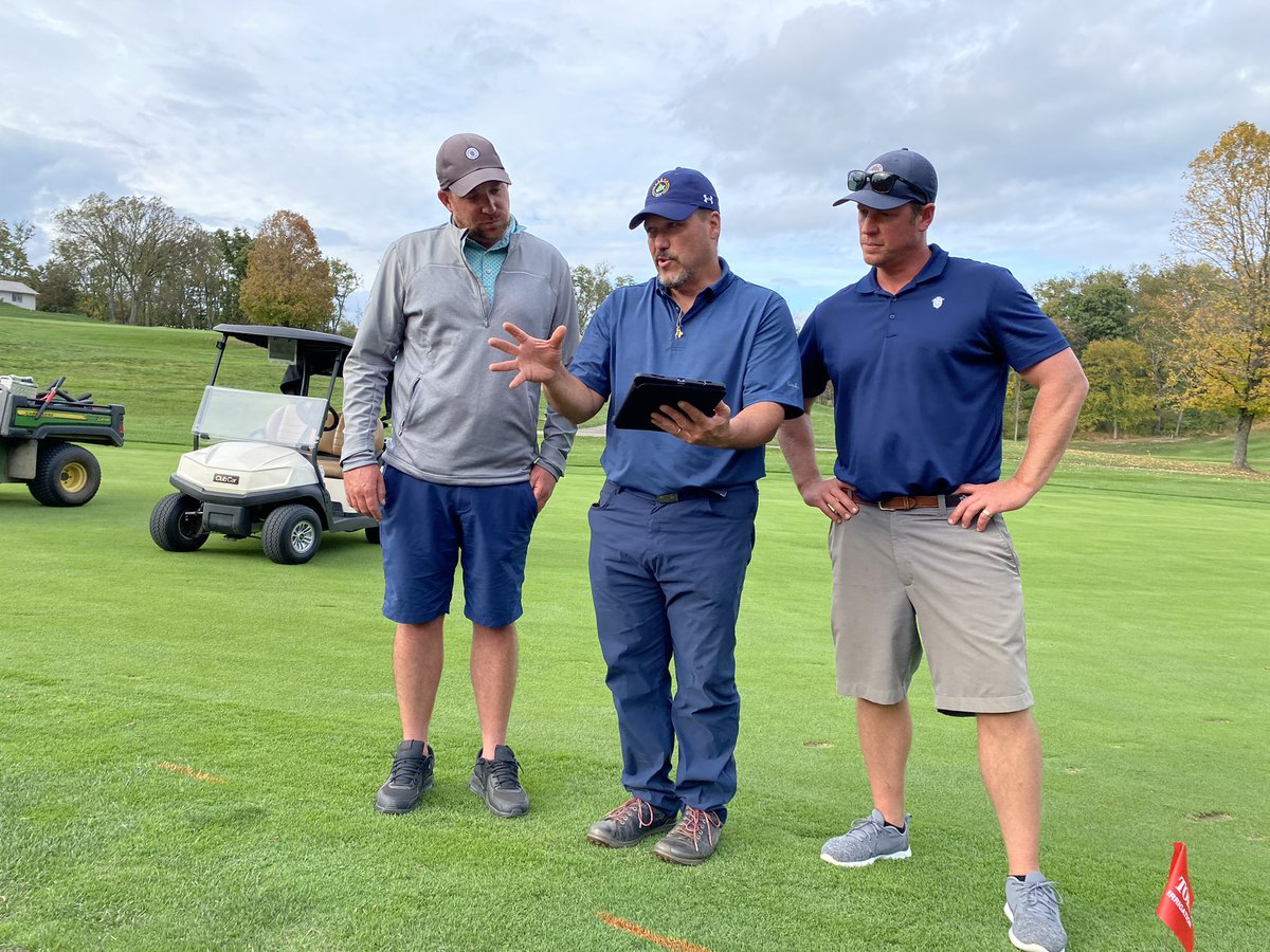 Architect <a href="/JimCervone/">Jim Cervone ASGCA</a> and Sewickley Heights Golf Club superintendent Randall Pinckney (right) and first assistant Corey Cheza (left) collaborated on a successful greens renovation in 2016. They are working together again to renovate the Western Pennsylvania club’s bunkers.
