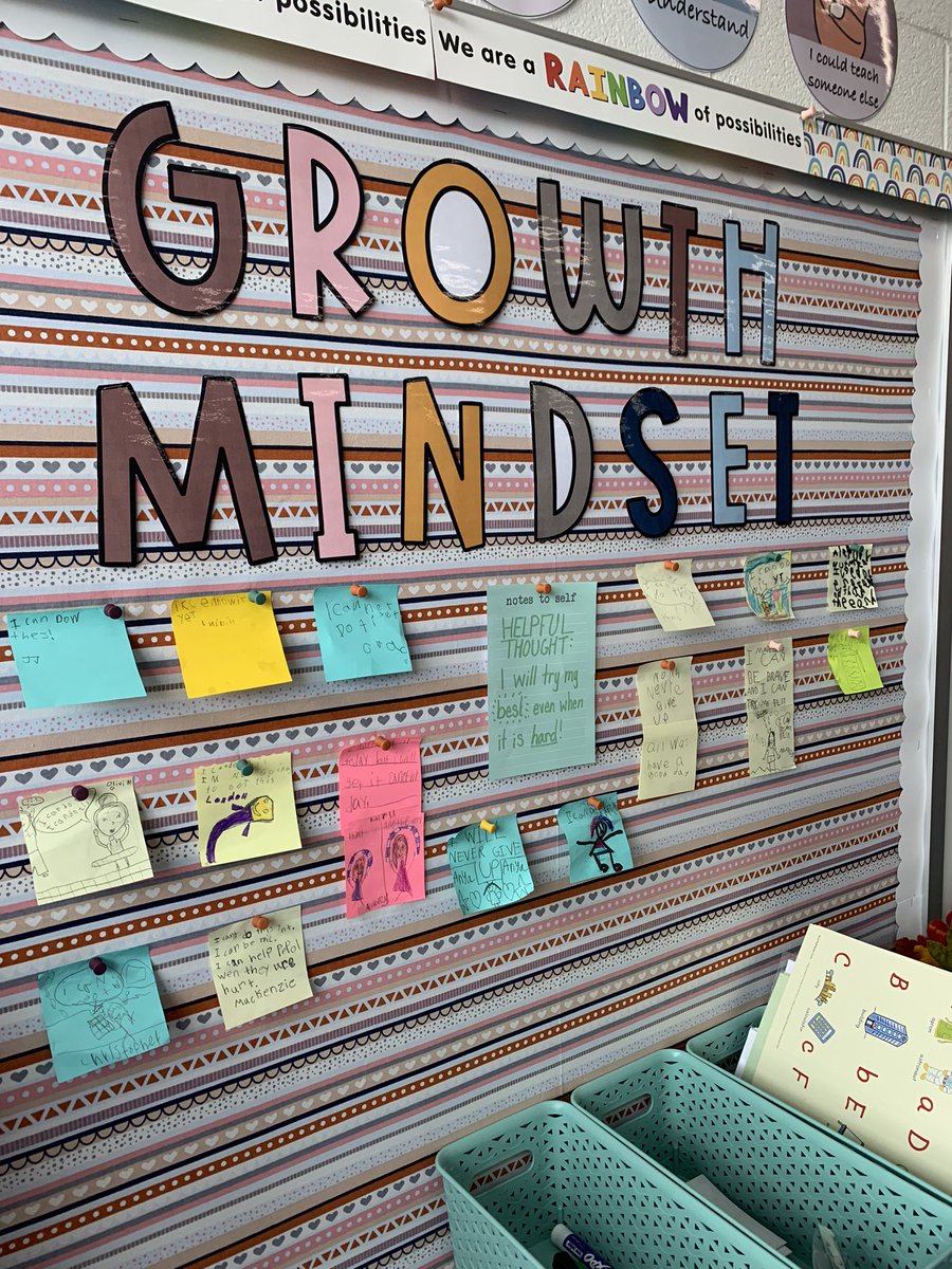 Today we added our “Helpful Thoughts” to our Growth Mindset Bulletin board during our morning meeting! 🤩#2ndgradecougars #wellerstrong