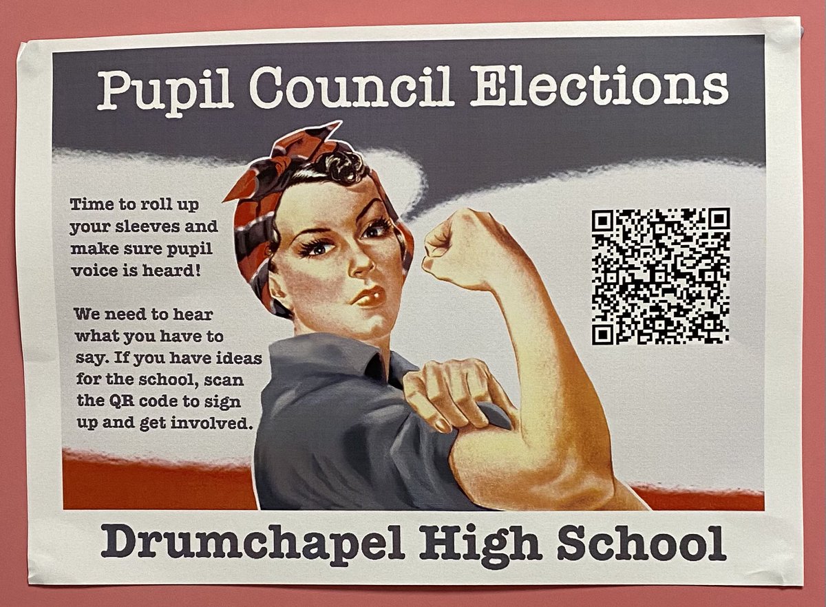 As I was walking around the school I noticed some fabulous examples of the use of digital tools including QR codes!! Why not get involved and get your voice heard!! We want to hear your opinions!!👇<a href="/drumchapelhigh/">Drumchapel High</a>