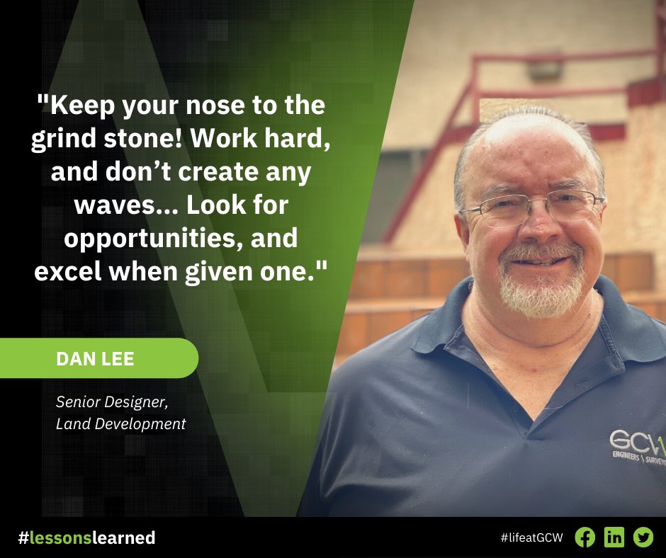 GCW_Eng's tweet photo. Dan’s #LessonsLearned is all about working hard and taking advantage of opportunities as they come.

What are some of the opportunities you were given as a result of your hard work?

#lifeatGCW #careertips #civilengineering https://t.co/qGli3npacf
