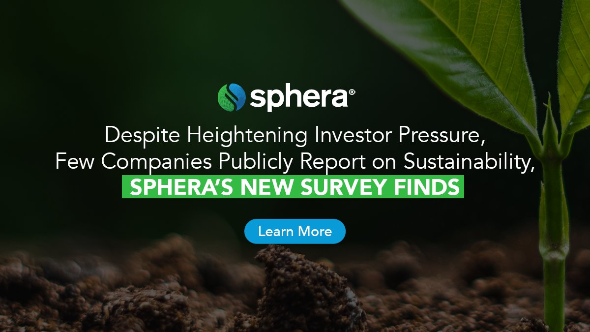SpheraSolutions's tweet photo. Data quality matters. Only 16% of companies use #data from established commercial databases to quantify their corporate #carbonfootprint. Check out Sphera's first Sustainability Survey Report for more valuable insights; https://t.co/vuDKn7qdmj
#sustainability https://t.co/nl6wYBN1y1