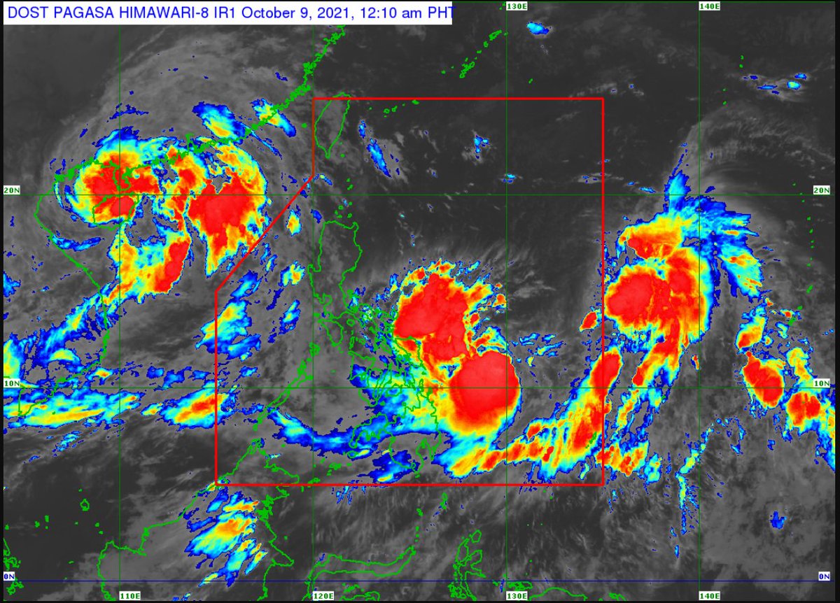 dost_pagasa's tweet photo. TROPICAL CYCLONE BULLETIN NO. 7
Tropical Storm “MaringPH” {KOMPASU}
Issued at 5:AM, 09 October 2021
Valid for broadcast until the next bull. at 11:00 AM today

TROPICAL STORM “MARING” INTENSIFIES FURTHER AND REMAINS A LARGE TROPICAL CYCLONE 

Link: https://t.co/nOU97294Wi https://t.co/ntXuNJVi6S