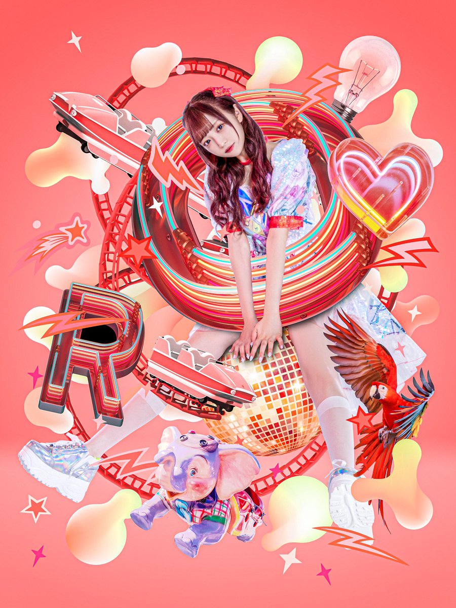 今回コラージュデザインした夜光性アミューズのアー写。 テーマは