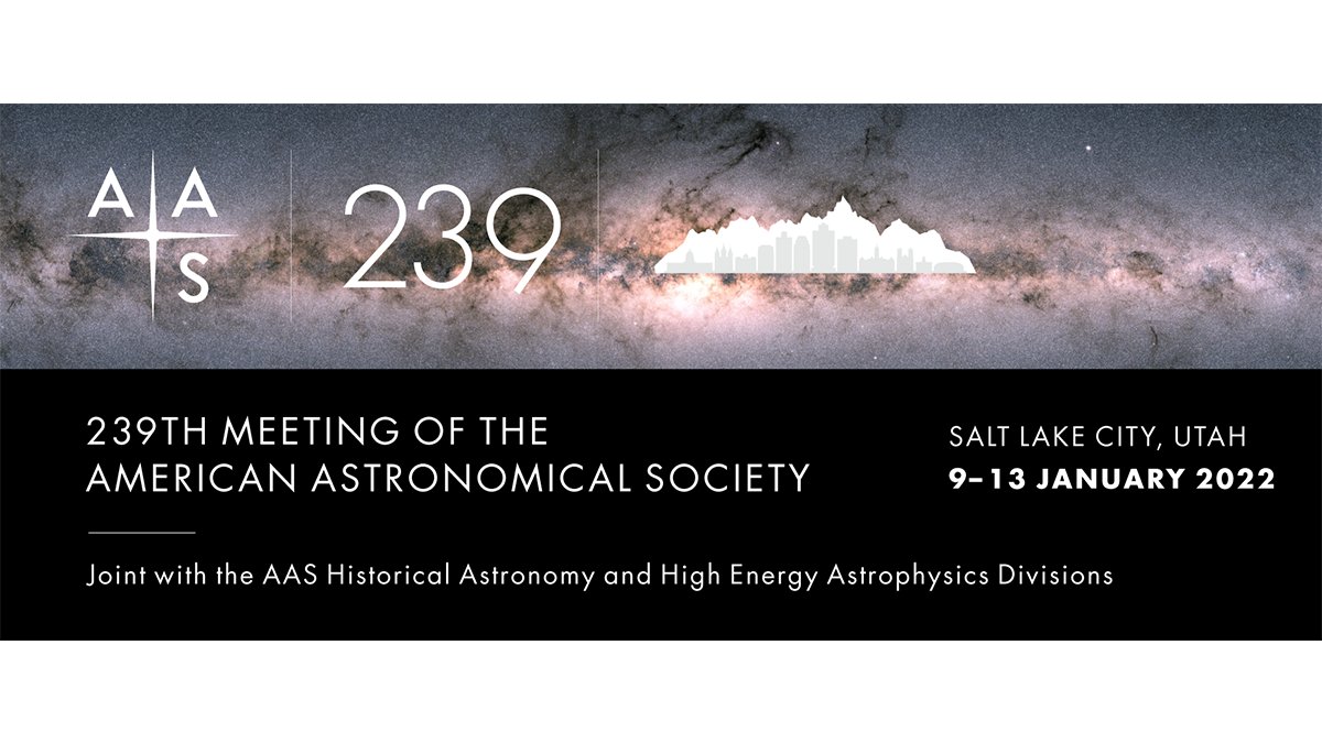 Confirmed: After careful consideration at its monthly meeting on Thursday, 7 Oct, the AAS Board of Trustees has confirmed its decision to hold #AAS239 (9–13 Jan 2022) in person in Salt Lake City, w/a partial virtual component available to registrants unable to attend in person.
