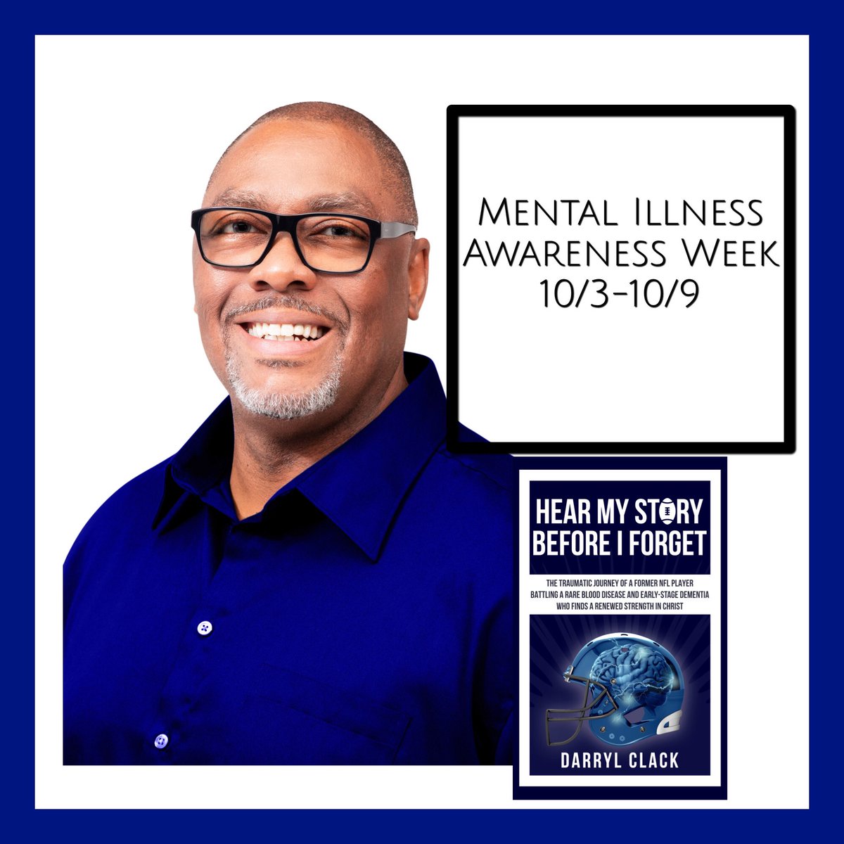 dclack42's tweet photo. It's okay not to be okay. “Here My Story Before I Forget” #MentalIllnessAwarenessWeek #hearmystorybeforeIforget #darrylclack https://t.co/3wpnHzndVV