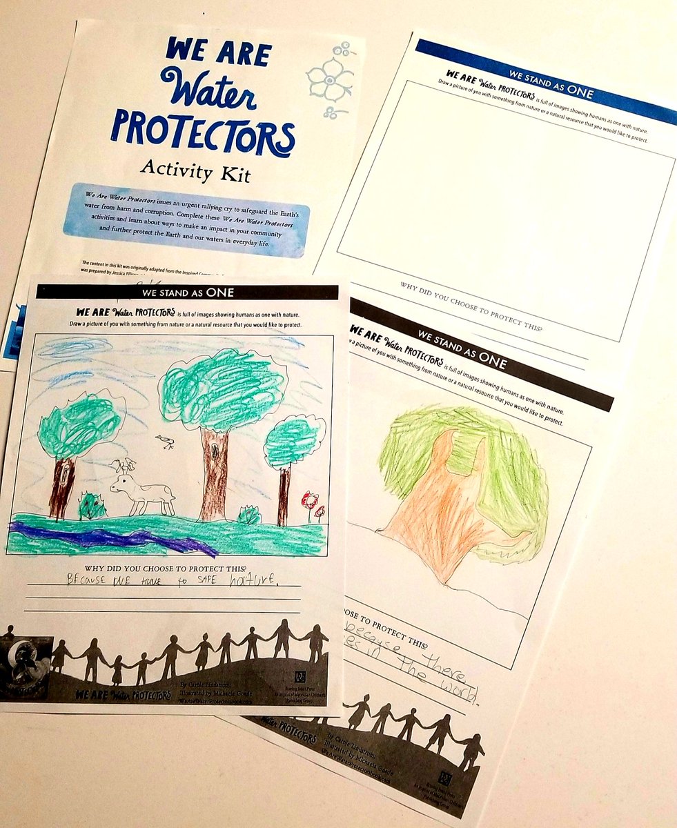 leslie_molnar's tweet image. Since we have a teacher work day Monday, we honored Indigenous people today with this beautiful, powerful book 
#stewardsofEarth
#waterprotectors
@CaroleLindstrom @MichaelaGoade @LizFiehrer