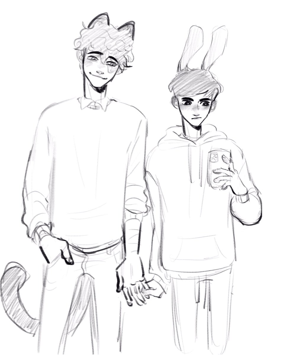 raryartz's tweet image. 🐰 🐱 
Sorry for not posting my iPad broke 🤣 some sketches while I get back into the groove of things #georgenotfoundfanart #wilbursootfanart