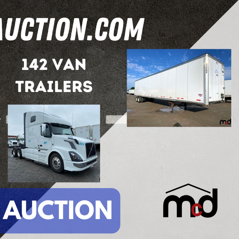 mcdauction's tweet photo. 59 Trucks, 10 Reefer Trailers and 142 Dry Van Trailers are for sale in this unreserved auction sale!
Bid online now before it's too late!
#semitrucks #truckers #trucking #logistics #supplychain #freighting